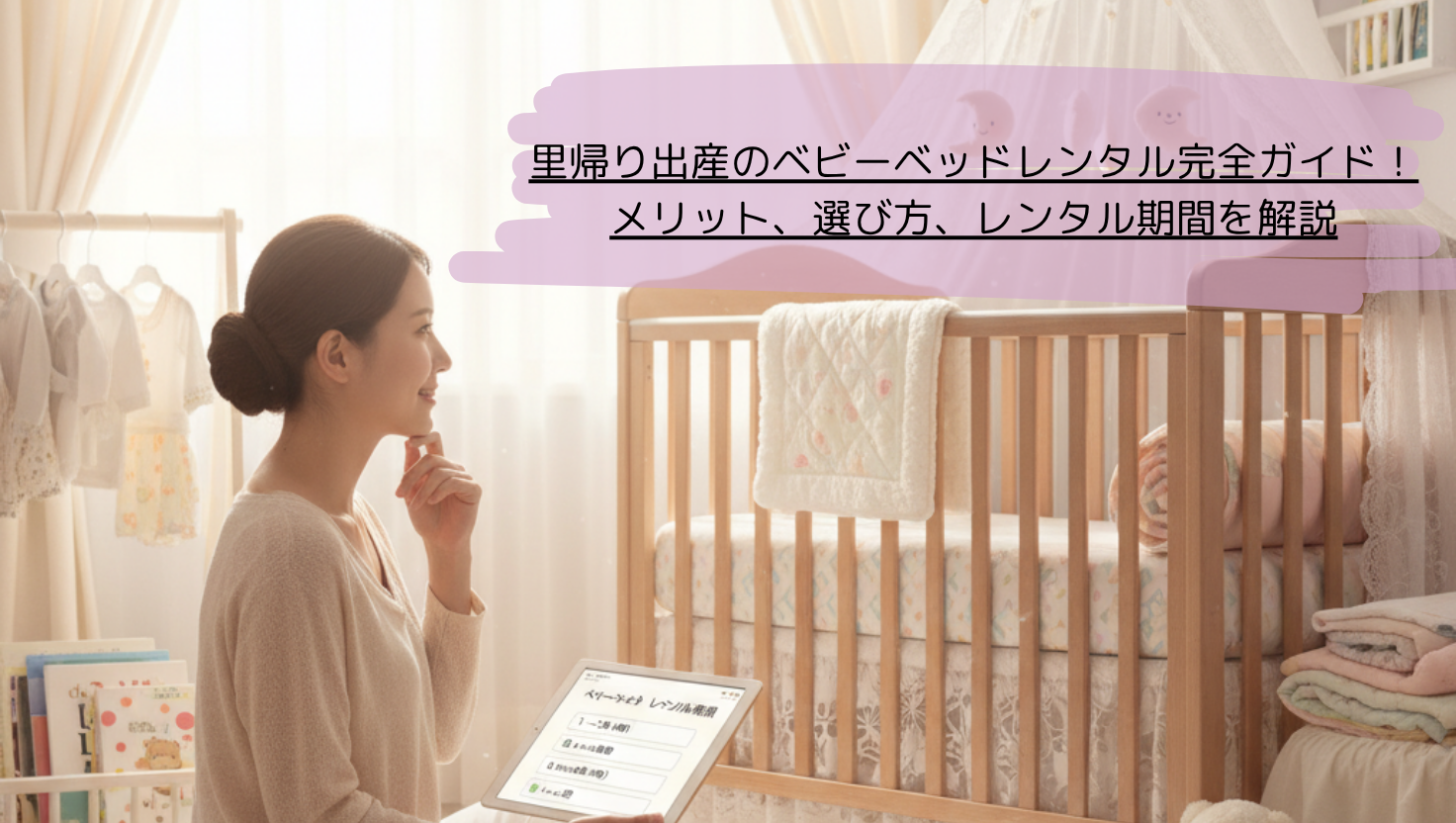 里帰り出産のベビーベッドレンタル完全ガイド！メリット、選び方 