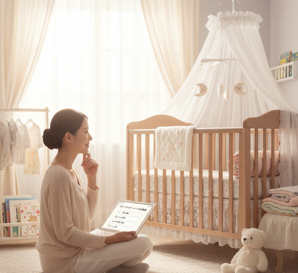 ベビーベッドのレンタル期間を考えるママ